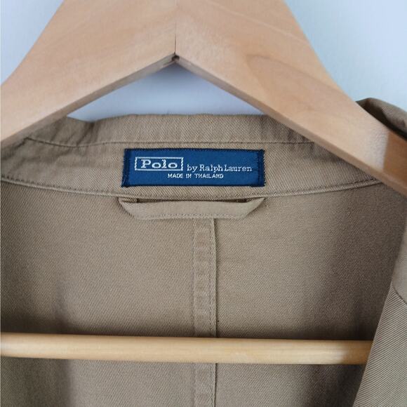 Polo Ralph Lauren VTG Men’s SZ XL 100% Cotton Single-Breasted Blazer in Caramel - Picture 4 of 9